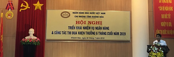 Hội nghị triển khai nhiệm vụ Ngân hàng Khánh Hòa, công tác thi đua khen thưởng 6 tháng cuối năm 2019